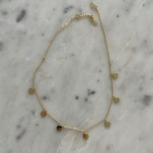 Gold circle necklace